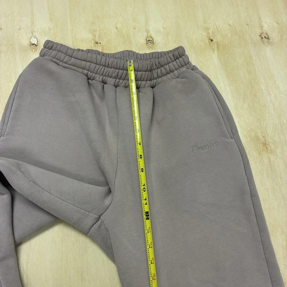 COMFRT Sweatpants Mens Medium Brown Fleece Elastic Waist Pockets Cuffed